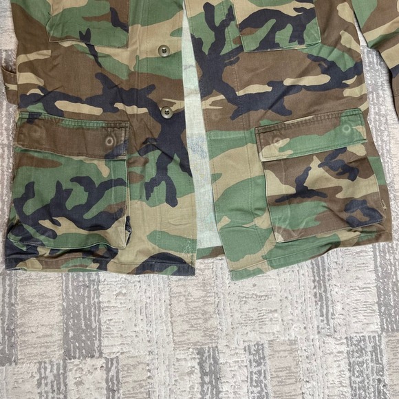 Vintage 1970s US Army Woodland Camo BDU Jacket Pants Set Mens USGI ECWCS -SMALL - Picture 3 of 13